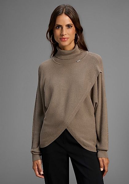 Bruno Banani Rollkragenpullover mit Wickel-Optik - NEUE KOLLEKTION günstig online kaufen
