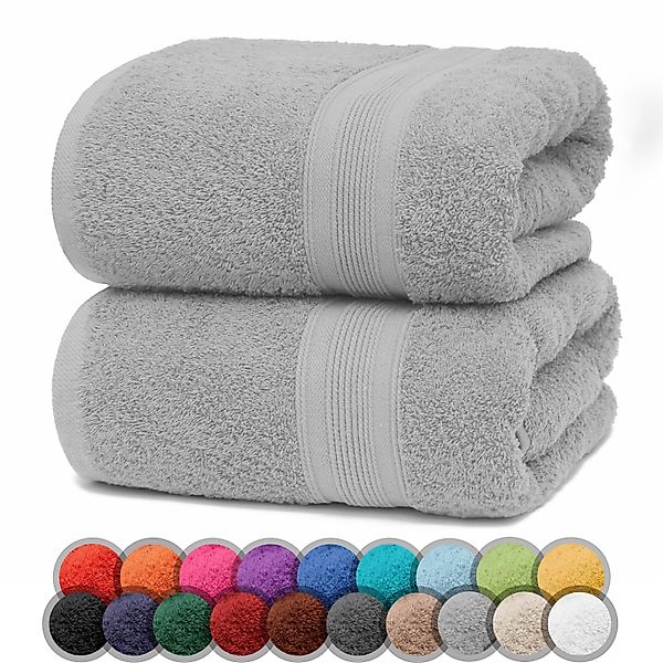 NatureMark Duschtücher 2er-Set Frottier Duschtücher 70x140cm, günstig online kaufen