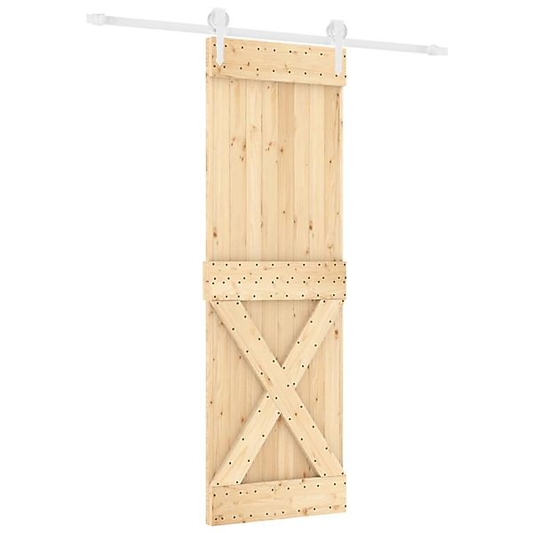 vidaXL Schiebetür mit Beschlag 70x210 cm Massivholz Kiefer 3203223 günstig online kaufen