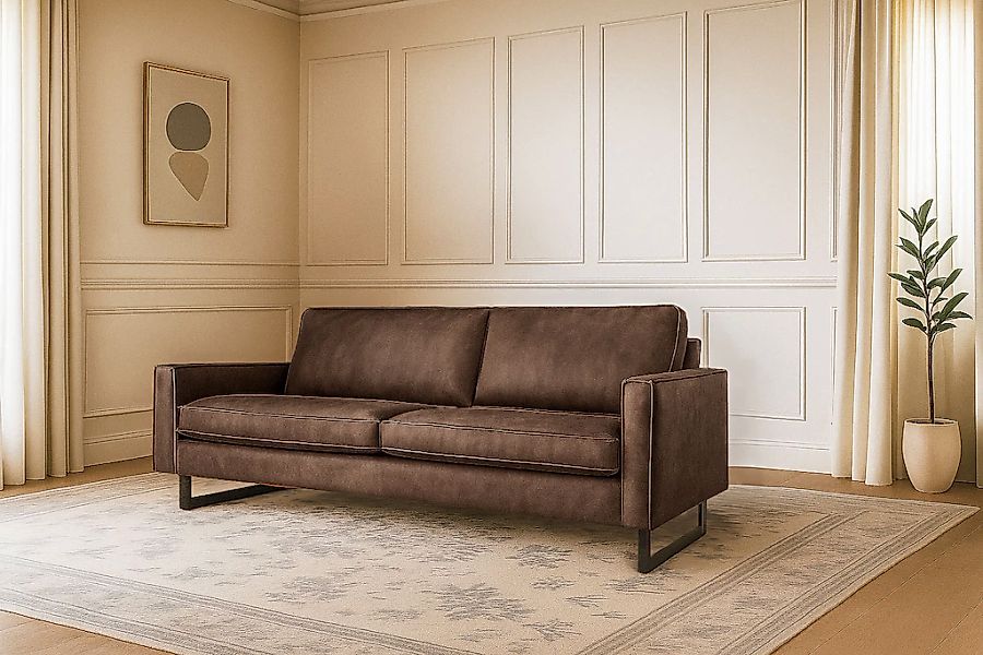 Home affaire 3-Sitzer "Maxi-Ausführung Pinto, 236 cm, Cord, Chenille, Leder günstig online kaufen