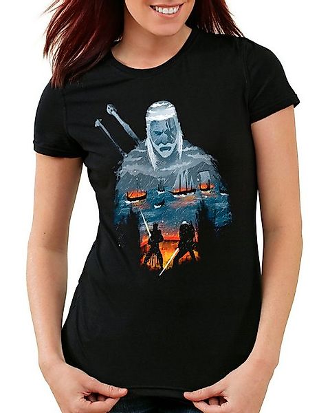 style3 T-Shirt Epic Geralt Fight geralt riva der hexer the witcher günstig online kaufen