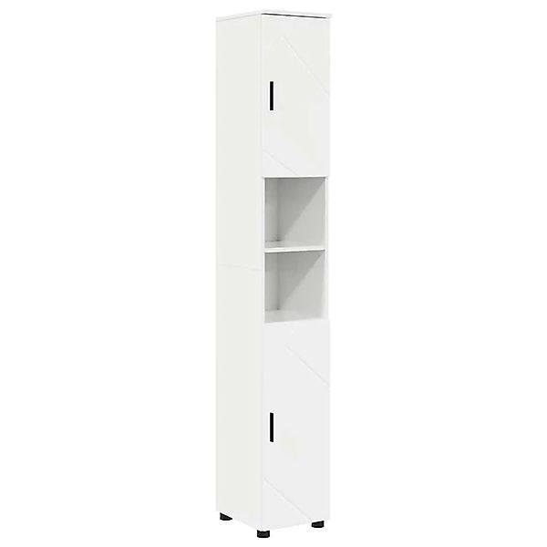 vidaXL Badezimmerschrank mit Speicher Hochglanz Weiß 30 x 35 x 192 cm 88333 günstig online kaufen
