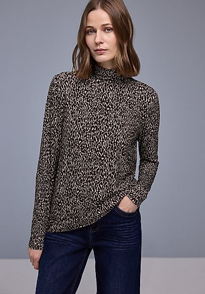 STREET ONE Langarmshirt mit Leo-Animal-Print günstig online kaufen