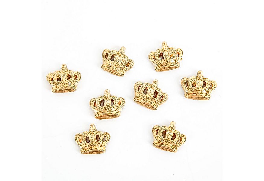 Logbuch-Verlag Dekofigur 8 Mini Kronen Gold glitzernd 2,5 cm – Deko zum Bas günstig online kaufen