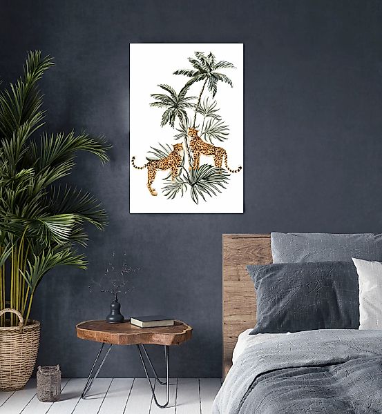 queence Leinwandbild "Leopard", Kunst-Modern-Tiere-Leopard-Raubkatzen, Prem günstig online kaufen