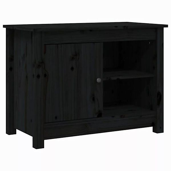 furnicato TV-Schrank Schwarz 70x36,5x52 cm Massivholz Kiefer (1-St) günstig online kaufen