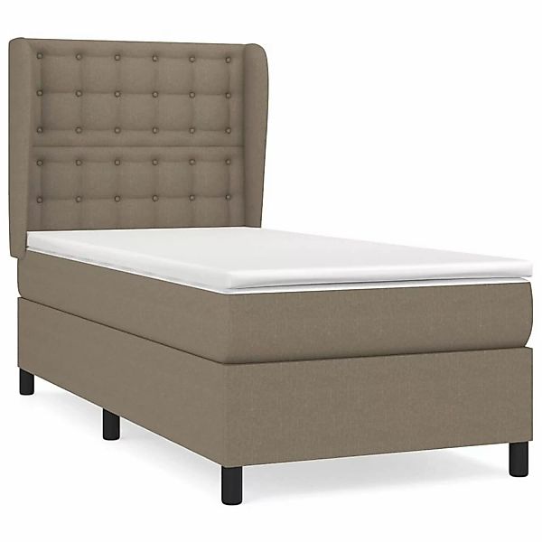 vidaXL Boxspringbett mit Matratze Taupe 100x200 cm Stoff1372545 günstig online kaufen