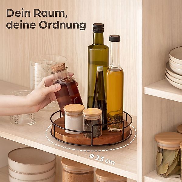 Praknu Gewürzkarussell Lazy Susan Drehteller Holz günstig online kaufen