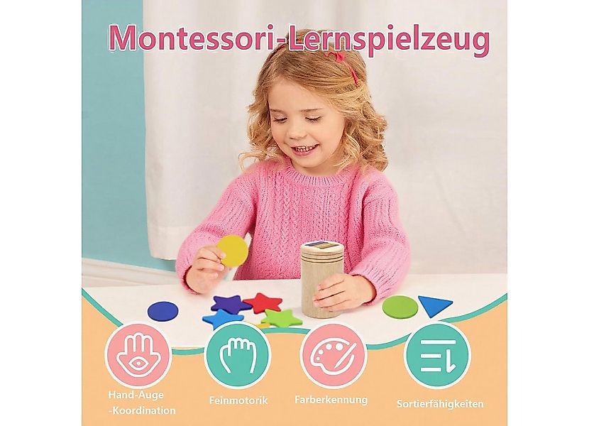 CLTYQ Lernspielzeug Montessori Spielzeug ab1Jahr, Baby Spielzeug,Farbe Sort günstig online kaufen