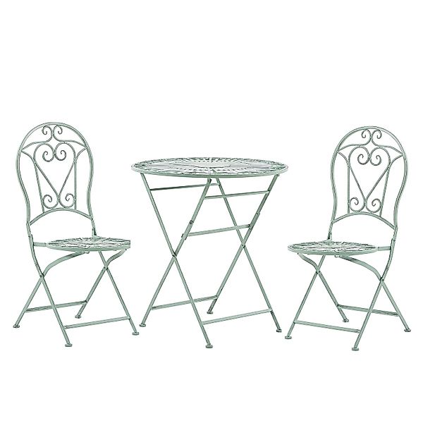 Beliani Bistro Set TRENTO Hellgrün 70x70x95 günstig online kaufen