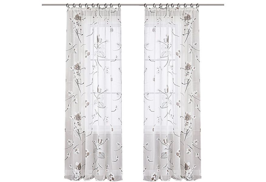 Joyswahl Gardine (1 St), Kräuselband, transparent, Ausbrenner Vorhänge Voil günstig online kaufen