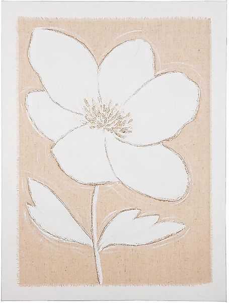 GILDE Leinwandbild »Bild "Blume auf Tuch"« 1 Stk. tlg. günstig online kaufen