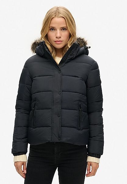 Superdry Steppjacke FAUX FUR SHORT HOOD PUFFER günstig online kaufen
