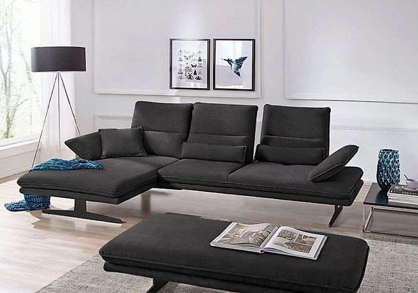 W.SCHILLIG Ecksofa »broadway, Designsofa mit tollem Sitzkomfort«, Sitztiefe günstig online kaufen