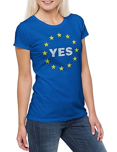 Urban Backwoods Print-Shirt European Yes Damen T-Shirt Europa Europe Brexit günstig online kaufen