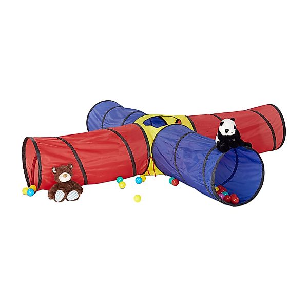 relaxdays Spieltunnel Großer Spieltunnel mit 4 günstig online kaufen