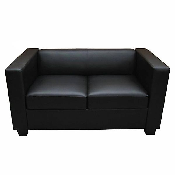 MCW 2er Sofa Lille Kunstleder Schwarz günstig online kaufen