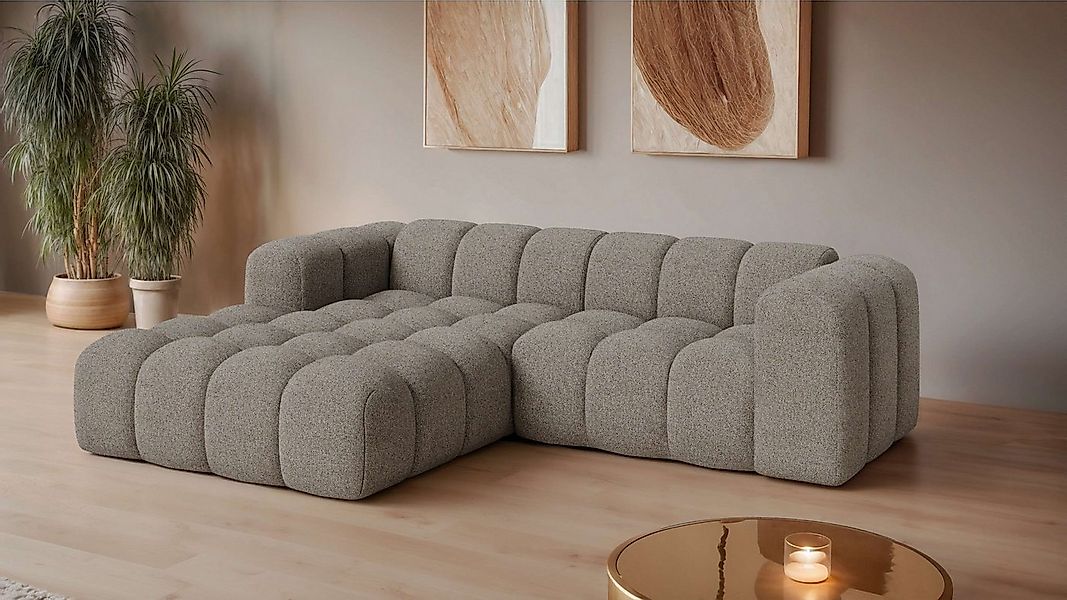 OTTO home Ecksofa KALLIE Design-Sofa mit Wellenunterfederung, Bubble-Optik, günstig online kaufen