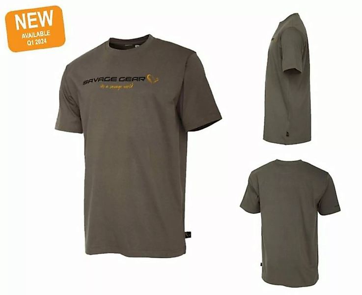Savage Gear Print-Shirt NEU 2024 SG4 Logo T-Shirts Green S - XXXL 100% Baum günstig online kaufen