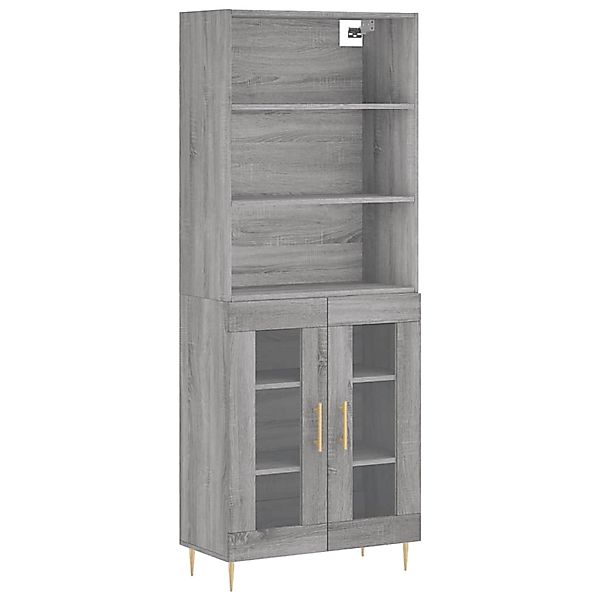 vidaXL Highboard Grau Sonoma 69,5x34x180 cm Holzwerkstoff 3189307 günstig online kaufen