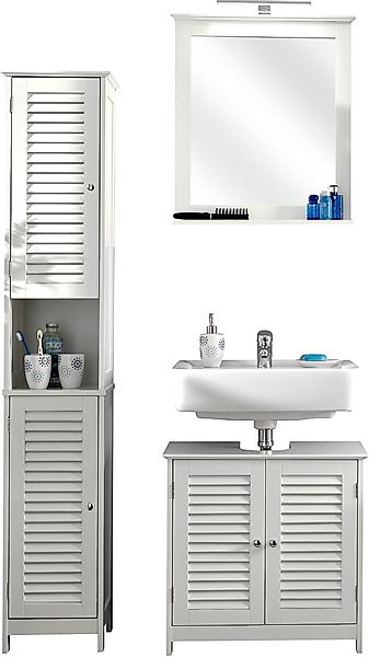 Saphir Badmöbel-Set »Quickset 928 3-teilig, Waschbeckenunterschrank mit LED günstig online kaufen