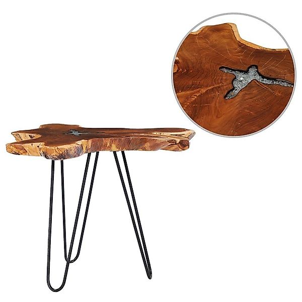 tinkaro Couchtisch LILY Massivholz Teak Wohnzimmertisch günstig online kaufen