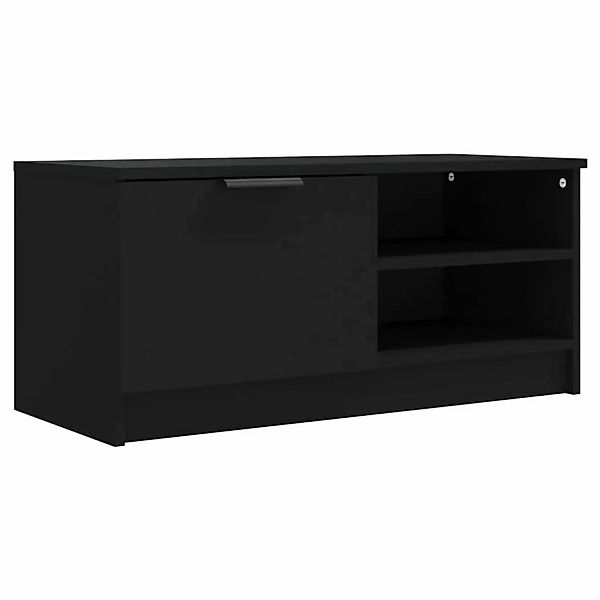 Vidaxl Tv-schrank Schwarz 80x35x36,5 Cm Holzwerkstoff günstig online kaufen