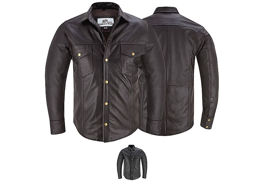 German Wear Outdoorhemd Trend510 Lederhemd Herren Motorradhemd Lederjacke günstig online kaufen