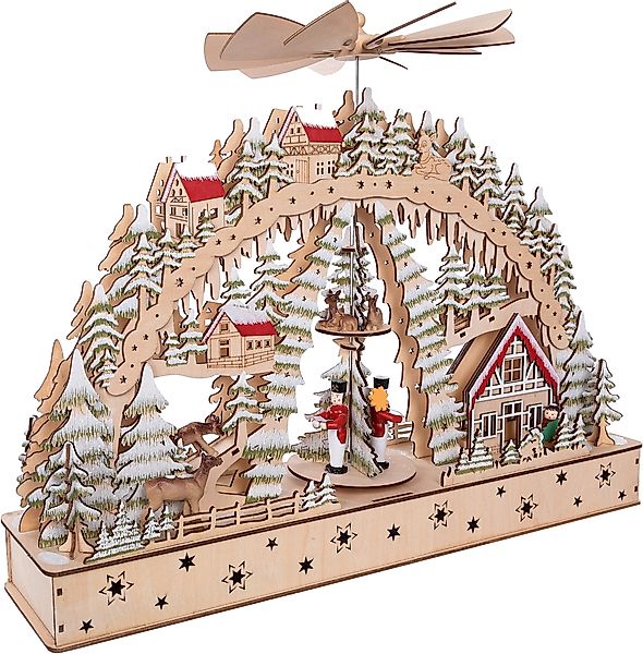 Myflair Möbel & Accessoires LED Schwibbogen »Weihnachtsdeko«, aus Holz, mit günstig online kaufen