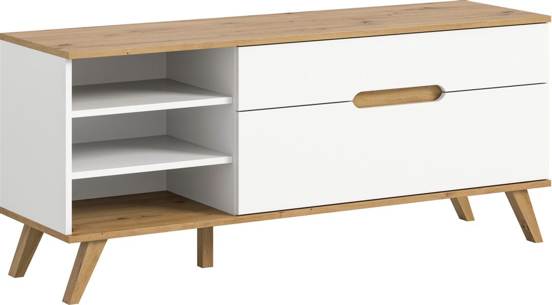 Home affaire Lowboard "Alesund, Breite 140 cm, 1 Klappe, 1 Schubkasten, kon günstig online kaufen