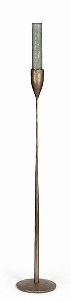 Dekocandle Kerzenleuchter Kerzenhalter brass antique gross Ø22x140cm (1Stk) günstig online kaufen
