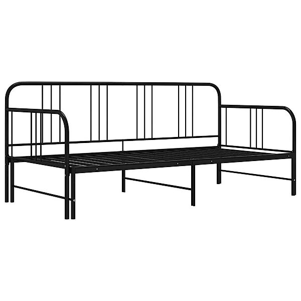 vidaXL Bett, Tagesbett Ausziehbar Schwarz Metall günstig online kaufen