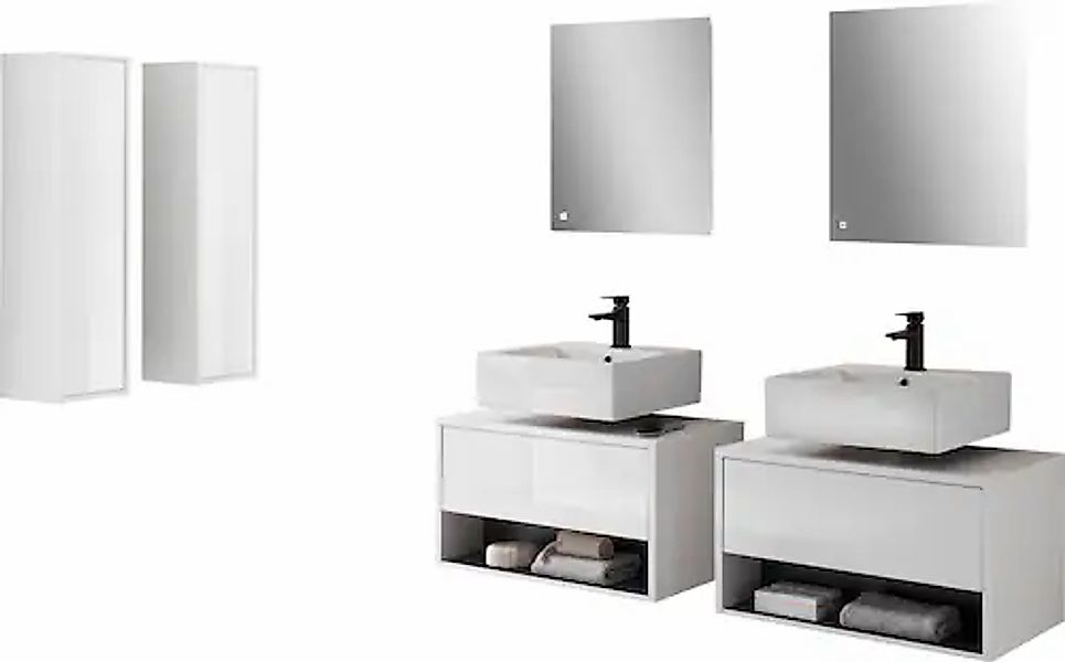 PLACES OF STYLE Badmöbel-Set »Studio Line, Bad im modernen Design, 6-teilig günstig online kaufen