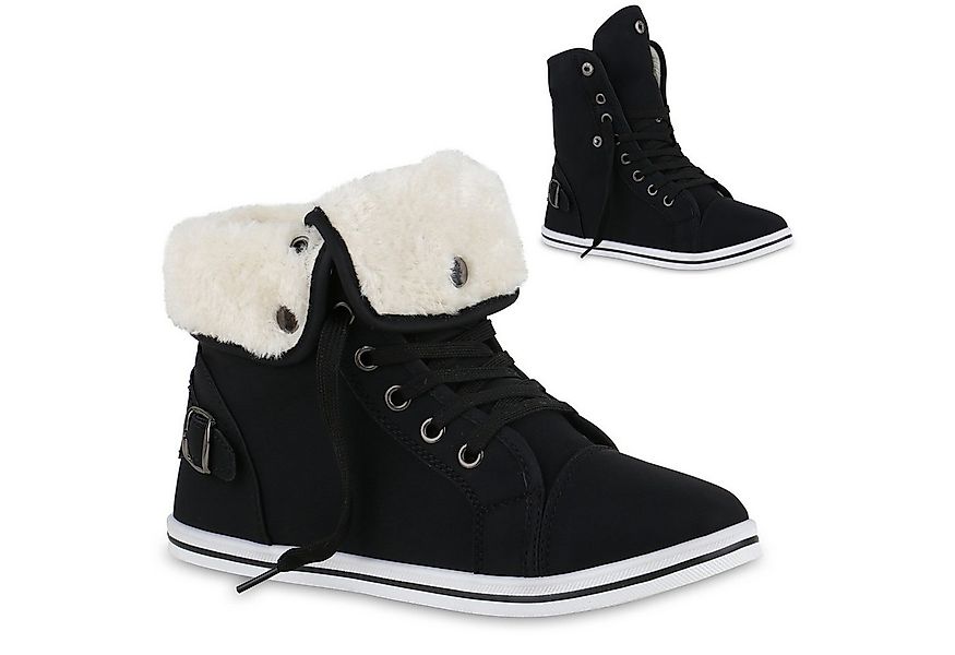 VAN HILL 840858 Sneaker Damen Warm Gefüttert Sneaker High Bequem Schnürer S günstig online kaufen