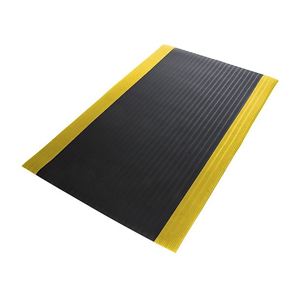 KARAT Anti-Ermüdungsmatte Softer-Work-Mat 90 x 1100 cm Schwarz-Gelb günstig online kaufen