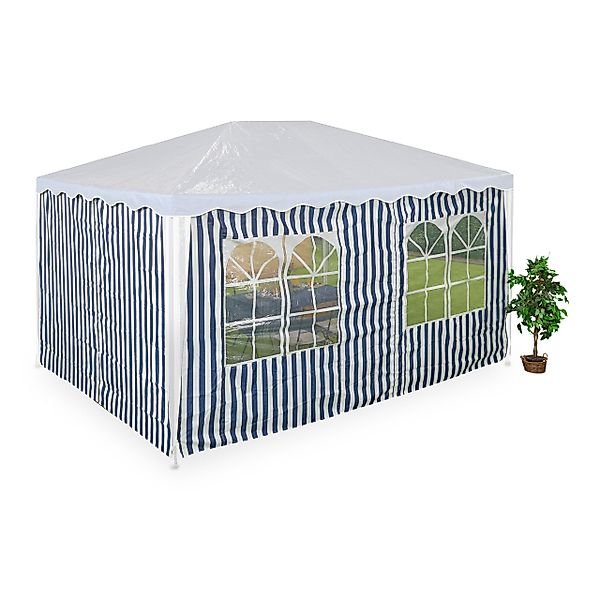 relaxdays Pavillonseitenteil Gestreifte Pavillon Seitenteile 2er günstig online kaufen