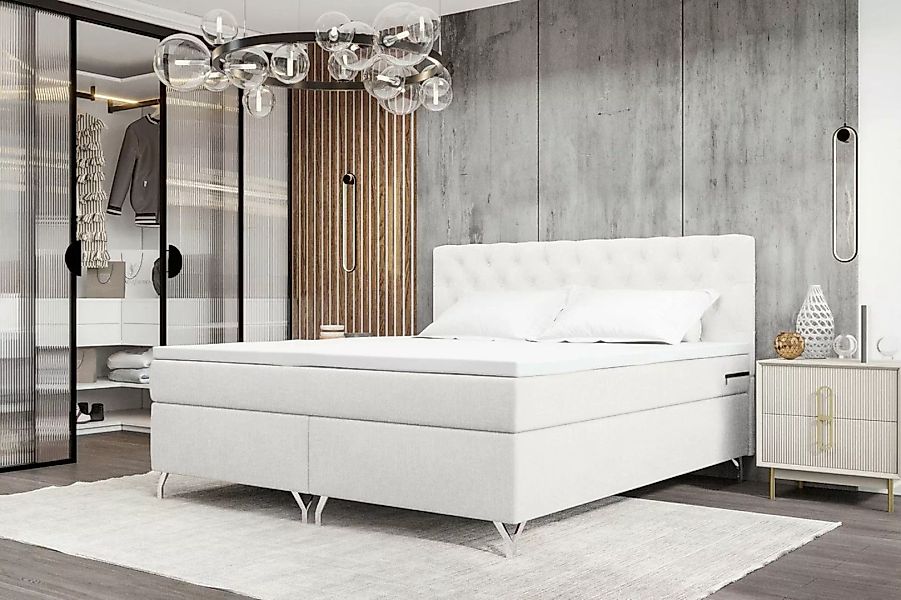 Stylefy Boxspringbett Prestige (Schlafzimmerbett, Bett), 140/160/180 x 200 günstig online kaufen