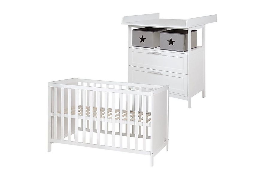 roba® Babymöbel-Set Hamburg 2-teilig, (2-tlg), Beistellbett & schmale Wicke günstig online kaufen