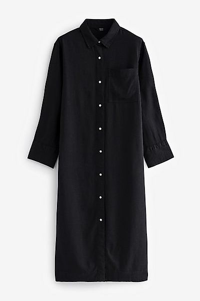 Next Midikleid Midi-Hemdkleid mit Leinen, Kurzgröße günstig online kaufen