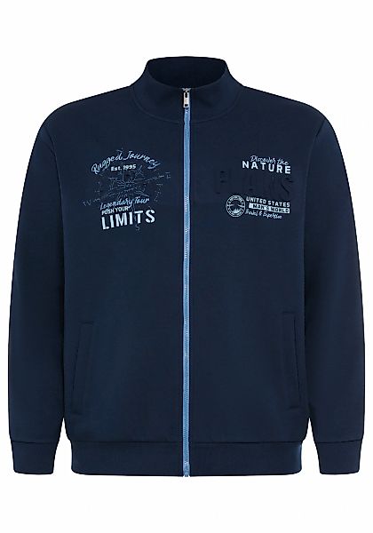Mans World Plus Sweatjacke aus angerauter Sweatware, Regular Fit, Langarm-D günstig online kaufen