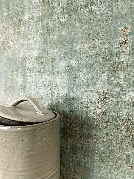Newroom Vliestapete, Grün Tapete Modern Putz günstig online kaufen