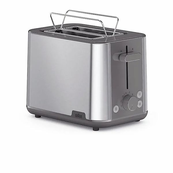 Braun Toaster »PurShine HT 1510 GY - 2 Schlitze, 8 Stufen, Auftau- Aufwärmf günstig online kaufen