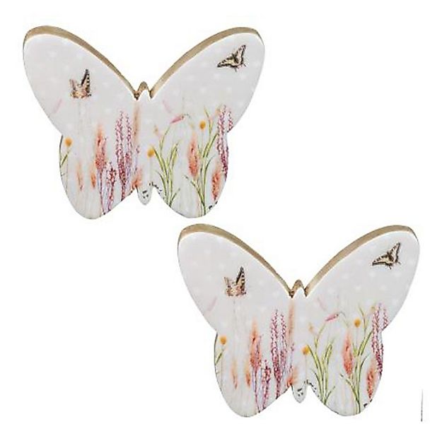 Creativ home Dekofigur Schmetterling (2 St), mit floralem Dekor günstig online kaufen