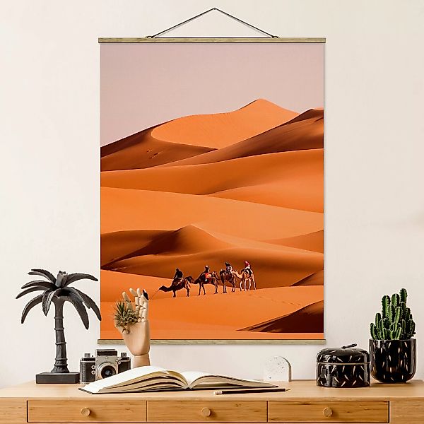 Stoffbild Tiere mit Posterleisten - Hochformat Namib Desert günstig online kaufen