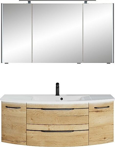 Saphir Badmöbel-Set »Serie 7045 2-teilig Mineralmarmor-Waschtisch mit LED-S günstig online kaufen