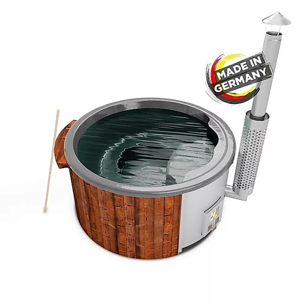 Holzklusiv Hot Tub Saphir 180 Thermoholz Basic Wanne Anthrazit günstig online kaufen