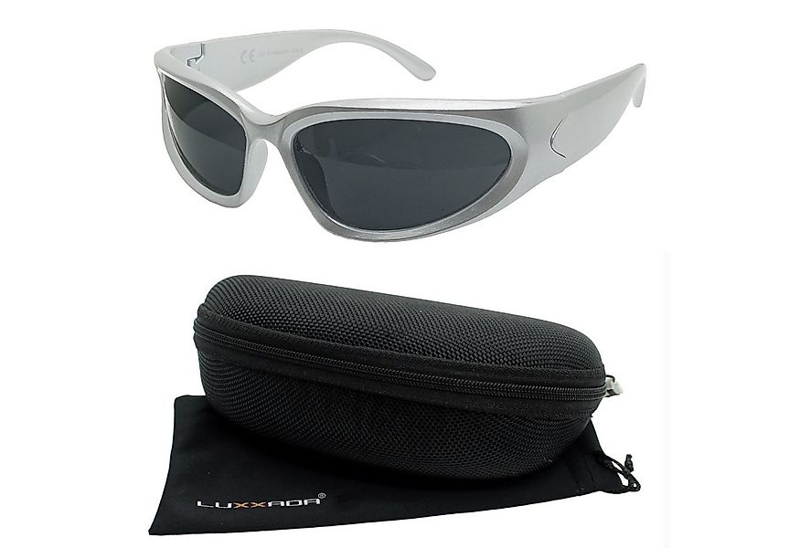 LUXXADA Sonnenbrille (Biker Sportbrille mit Hardcase) Getönte Gläser schnel günstig online kaufen