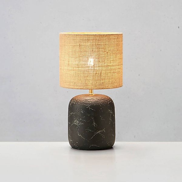 Tischleuchte Montagna, Beton, Jute, Höhe 32 cm günstig online kaufen