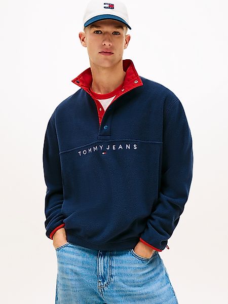 Tommy Jeans Fleecepullover "RRELAXED POP LINEAR MOCK POLAR FLEECE", Relaxed günstig online kaufen