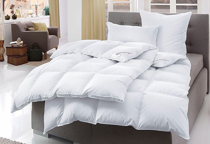 Haeussling Daunenbettdecke + Kopfkissen "Swiss Royal" Bettdecken-Set mit Ko günstig online kaufen
